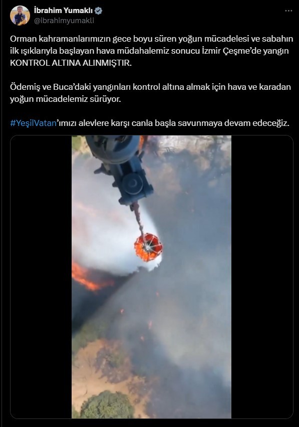 İzmir’deki orman yangınında 3. gün: Ekiplerin canla başla mücadelesi sürüyor...